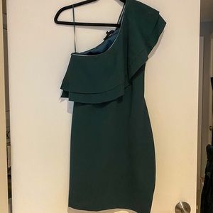 Olivaceous One Shoulder Dress